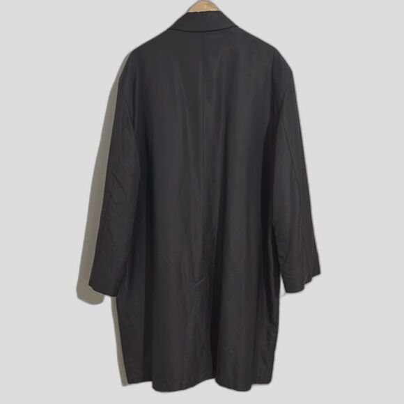 Kenneth Cole Men's Dark Brown Trench Overcoat Coat Removable Liner 46R Classic - Picture 2 of 16